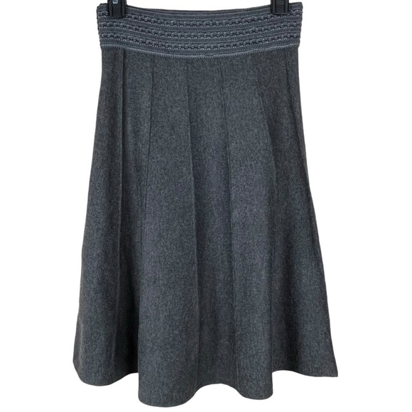 Lapis Grey Wool Blend A-Line Dark Academia Skirt Size PS - Picture 1 of 9